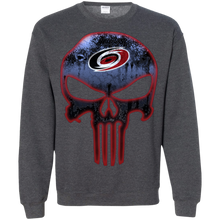Load image into Gallery viewer, Carolina Hurricanes Hockey The Punisher Skull Sweatshirt