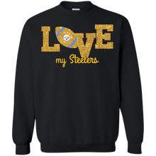 Load image into Gallery viewer, Glitter Love For Pittsburgh Steelers Fans Sweatshirt