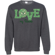 Load image into Gallery viewer, Glitter Love For Milwaukee Bucks Fans Sweatshirt