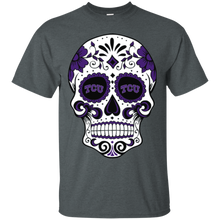 Load image into Gallery viewer, Tcu Horned Frogs Sugar Skull T - Shirt For Men