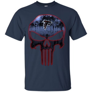 Atlanta Falcons Football The Punisher Skull T - Shirt For Men