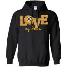 Load image into Gallery viewer, Glitter Love For Boston Bruins Fans Hoodie Shirt