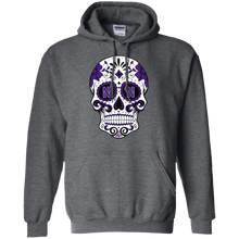 Load image into Gallery viewer, Northwestern Wildcats Sugar Skull Hoodie Shirt