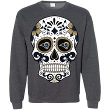Load image into Gallery viewer, Los Angeles Rams Sugar Skull Sweatshirt
