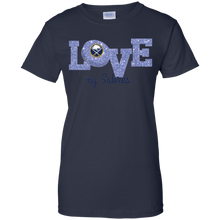 Load image into Gallery viewer, Glitter Love For Buffalo Sabres Fans T-Shirt For Women