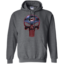 Load image into Gallery viewer, Carolina Hurricanes Hockey The Punisher Skull Hoodie Shirt
