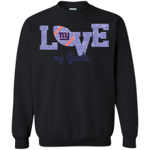 Load image into Gallery viewer, Glitter Love For New York Giants Fans Sweatshirt