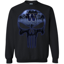 Load image into Gallery viewer, Washington Huskies Football The Punisher Skull Sweatshirt