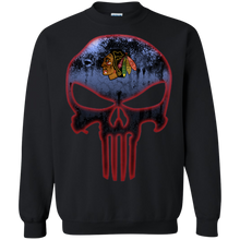 Load image into Gallery viewer, Chicago Blackhawks Hockey The Punisher Skull Sweatshirt