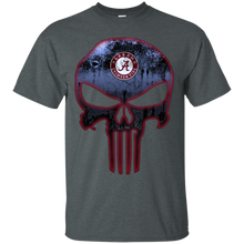 Load image into Gallery viewer, Alabama Crimson Football The Punisher Skull T - Shirt For Men