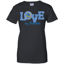 Load image into Gallery viewer, Glitter Love For Golden State Warriors Fans T-Shirt For Women