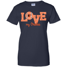 Load image into Gallery viewer, Glitter Love For Baltimore Orioles Fans T-Shirt For Women