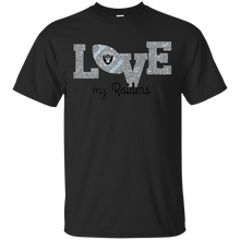 Load image into Gallery viewer, Glitter Love For Oakland Raiders Fans T - Shirt For Men
