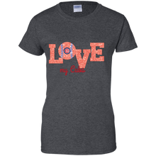 Load image into Gallery viewer, Glitter Love For Chicago Cubs Fans T-Shirt For Women