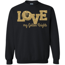 Load image into Gallery viewer, Glitter Love For Vegas Golden Knights Fans Sweatshirt
