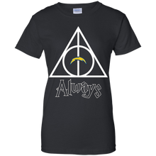 Load image into Gallery viewer, Deathly Hallows For Los Angeles Chargers And Harry Potter Fans T-Shirt For Women