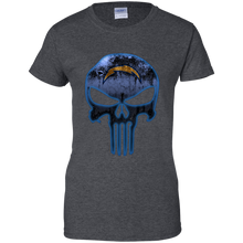 Load image into Gallery viewer, Los Angeles Chargers Football The Punisher Skull T-Shirt For Women