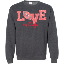 Load image into Gallery viewer, Glitter Love For Kansas City Chiefs Fans Sweatshirt