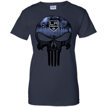Load image into Gallery viewer, Los Angeles Kings Hockey The Punisher Skull T-Shirt For Women