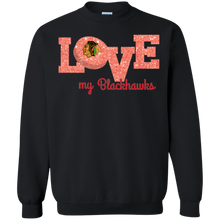 Load image into Gallery viewer, Glitter Love For Chicago Blackhawks Fans Sweatshirt