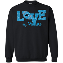 Load image into Gallery viewer, Glitter Love For Carolina Panthers Fans Sweatshirt