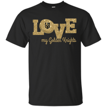 Load image into Gallery viewer, Glitter Love For Vegas Golden Knights Fans T - Shirt For Men