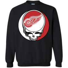 Load image into Gallery viewer, Detroit Red Wings Hockey Grateful Dead Steal Your Face Sweatshirt