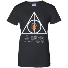 Load image into Gallery viewer, Deathly Hallows For San Francisco Giants And Harry Potter Fans T-Shirt For Women