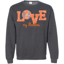 Load image into Gallery viewer, Glitter Love For Miami Marlins Fans Sweatshirt