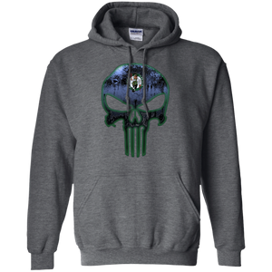 Boston Celtics Basketball The Punisher Skull Hoodie Shirt