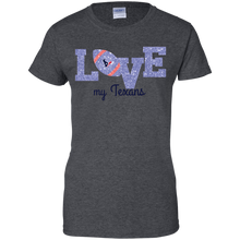 Load image into Gallery viewer, Glitter Love For Houston Texans Fans T-Shirt For Women