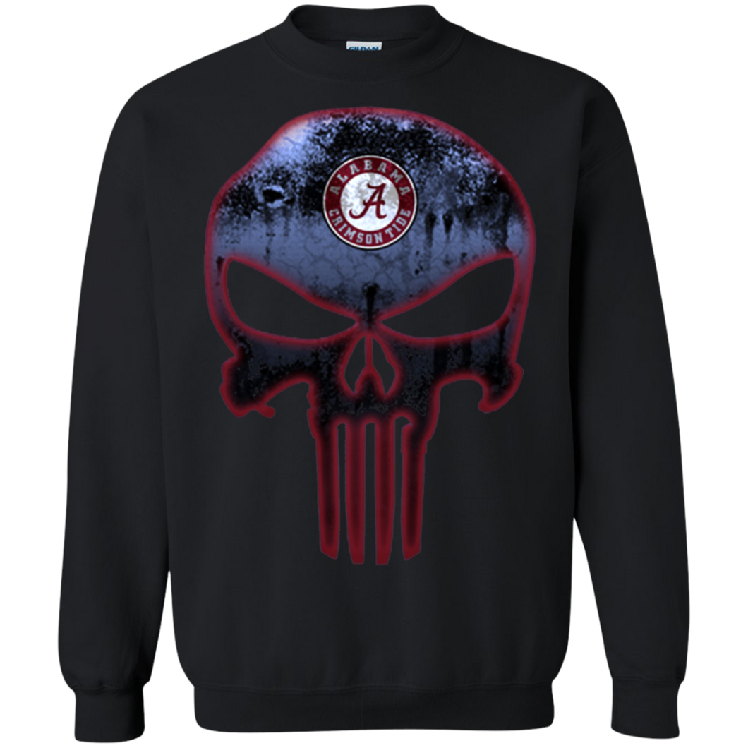 Alabama Crimson Football The Punisher Skull Sweatshirt