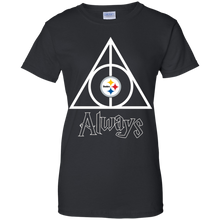 Load image into Gallery viewer, Deathly Hallows For Pittsburgh Steelers And Harry Potter Fans T-Shirt For Women