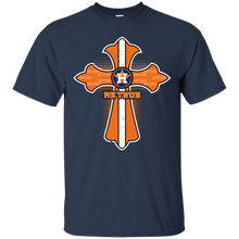 Load image into Gallery viewer, Cross Shirt For Jesus And Houston Astros Fans T - Shirt For Men