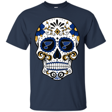 Load image into Gallery viewer, St. Louis Blues Sugar Skull T - Shirt For Men