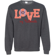 Load image into Gallery viewer, Glitter Love For Washington Nationals Fans Sweatshirt