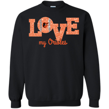 Load image into Gallery viewer, Glitter Love For Baltimore Orioles Fans Sweatshirt