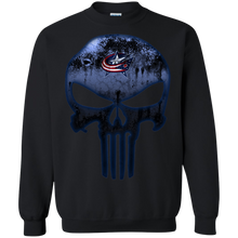 Load image into Gallery viewer, Columbus Blue Jackets Hockey The Punisher Skull Sweatshirt