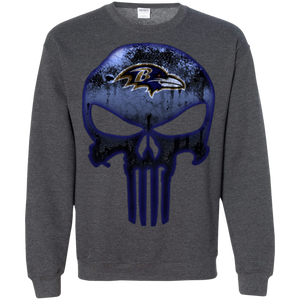 Baltimore Ravens Football The Punisher Skull Sweatshirt