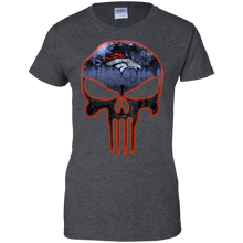 Load image into Gallery viewer, Denver Broncos Football The Punisher Skull T-Shirt For Women