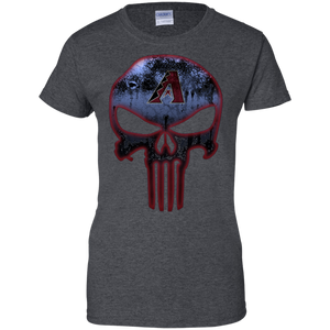 Arizona Diamondbacks Baseball The Punisher T-Shirt For Women