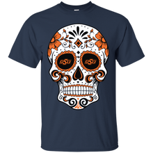 Load image into Gallery viewer, Oklahoma State Cowboys Sugar Skull T - Shirt For Men