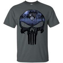 Load image into Gallery viewer, Brooklyn Nets Basketball The Punisher Skull T - Shirt For Men