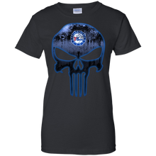 Load image into Gallery viewer, Philadelphia 76ers Basketball The Punisher Skull T-Shirt For Women