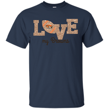 Load image into Gallery viewer, Glitter Love For Cleveland Browns Fans T - Shirt For Men