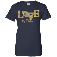 Load image into Gallery viewer, Glitter Love For New Orleans Saints Fans T-Shirt For Women