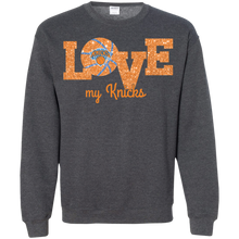 Load image into Gallery viewer, Glitter Love For New York Knicks Fans Sweatshirt