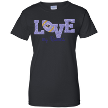 Load image into Gallery viewer, Glitter Love For Baltimore Ravens Fans T-Shirt For Women