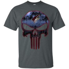 Load image into Gallery viewer, Arizona Coyotes Hockey The Punisher Skull T - Shirt For Men