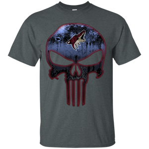 Arizona Coyotes Hockey The Punisher Skull T - Shirt For Men